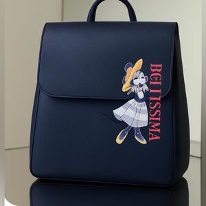 Minnie Mouse "BELLISSIMA"  Navy Blue Backpack-NWT